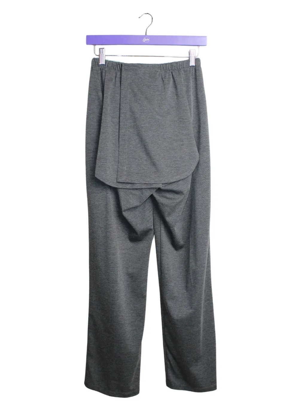 Adaptive Ladies' Cozy Knit Open Back Pants - Dark Grey