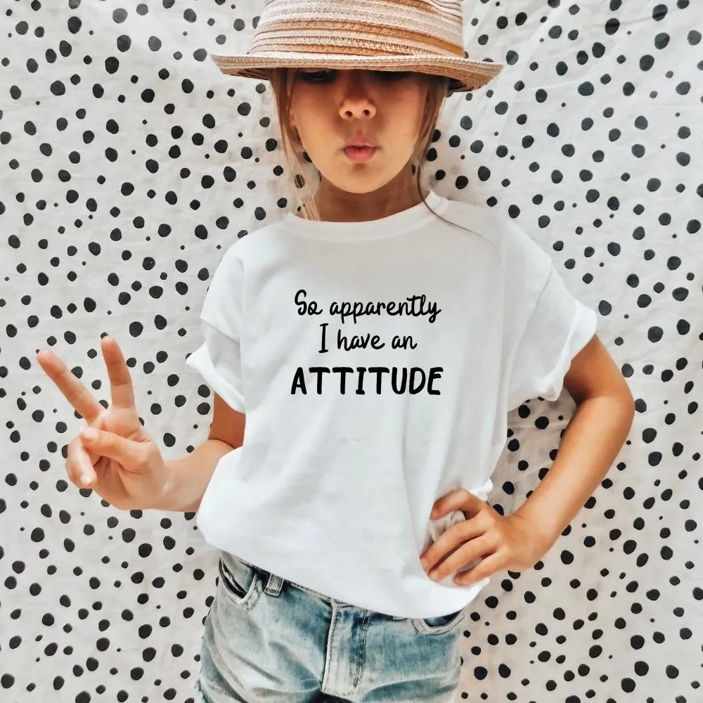 Apparently I Have An Attitude Kids T-Shirt