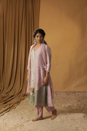 BABY PINK CHANDERI SILK SUIT SET