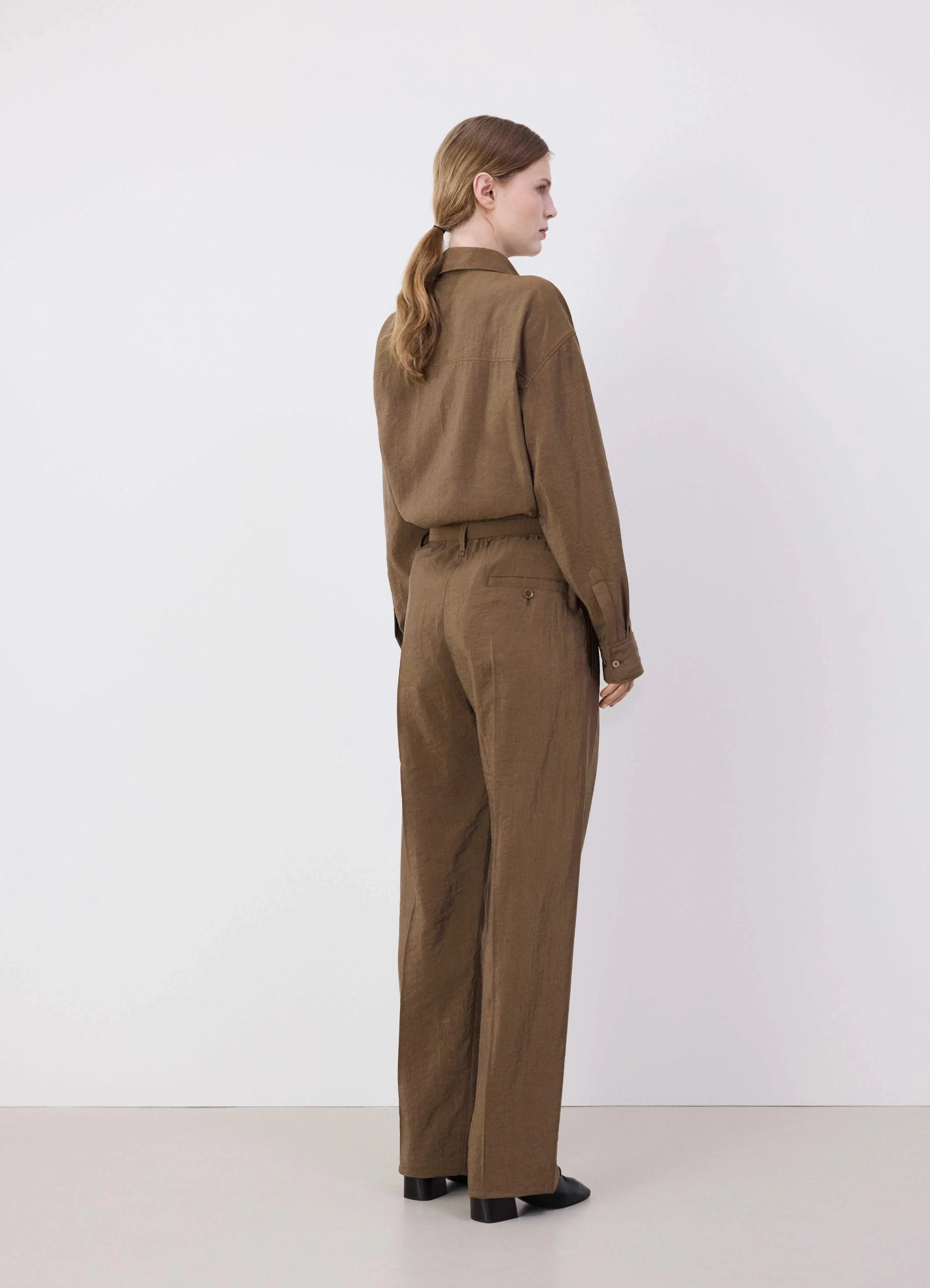 BELTED RELAXED PANTS