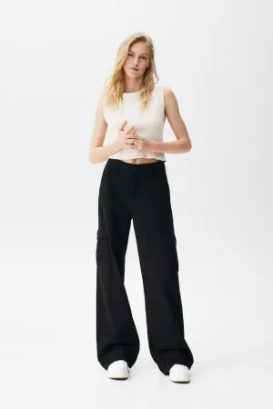 Black Relaxed Cargo Pants