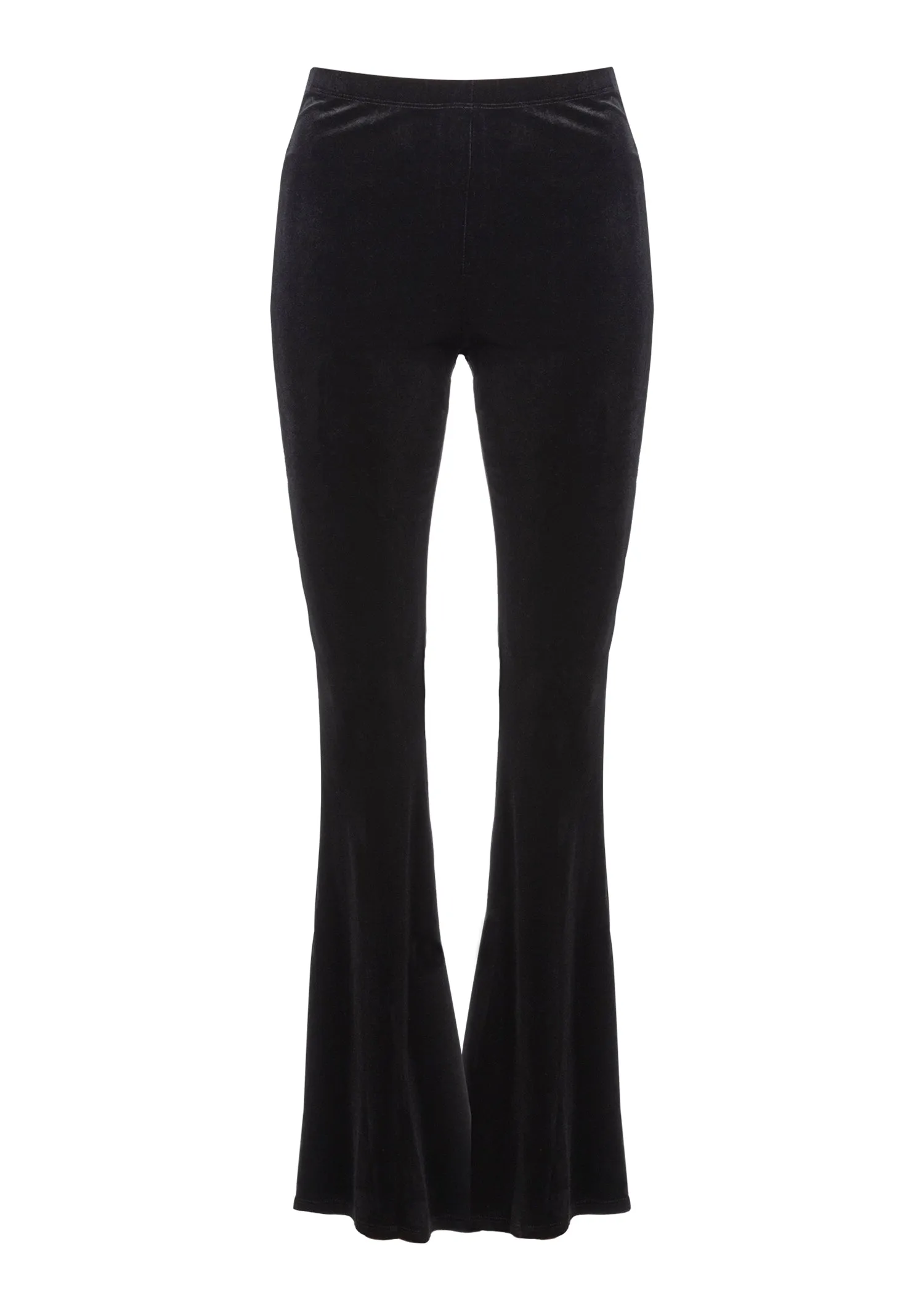 Black Velvet Bell Bottoms Flare Pants