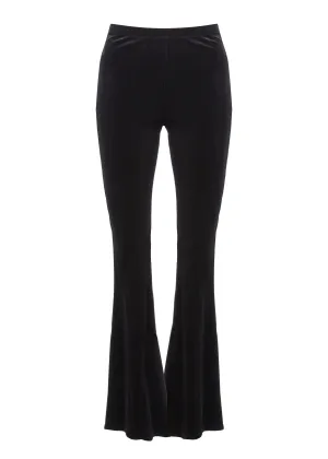 Black Velvet Bell Bottoms Flare Pants