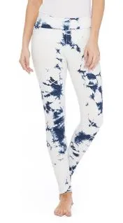 Blue Tie-Dyed Leggins