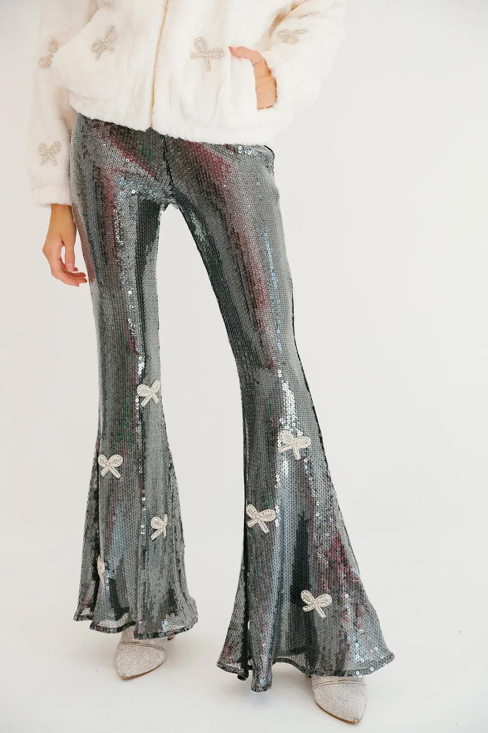 BOW SEASON SEQUIN FLARES