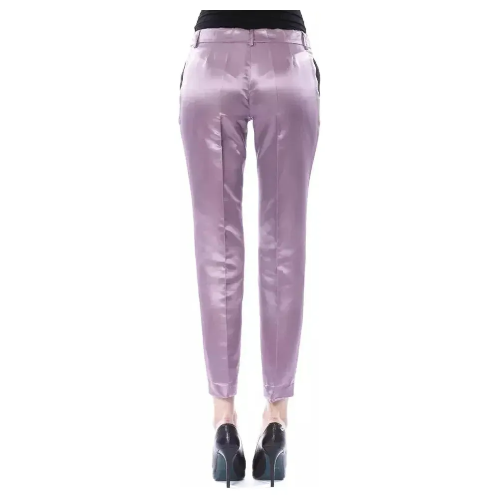 BYBLOS Purple Cotton Women Pant