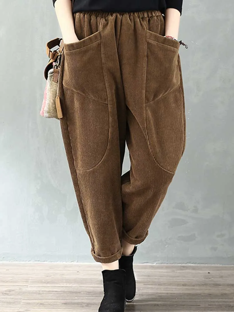 Colorful Choice Elastic Waist Retro Pant