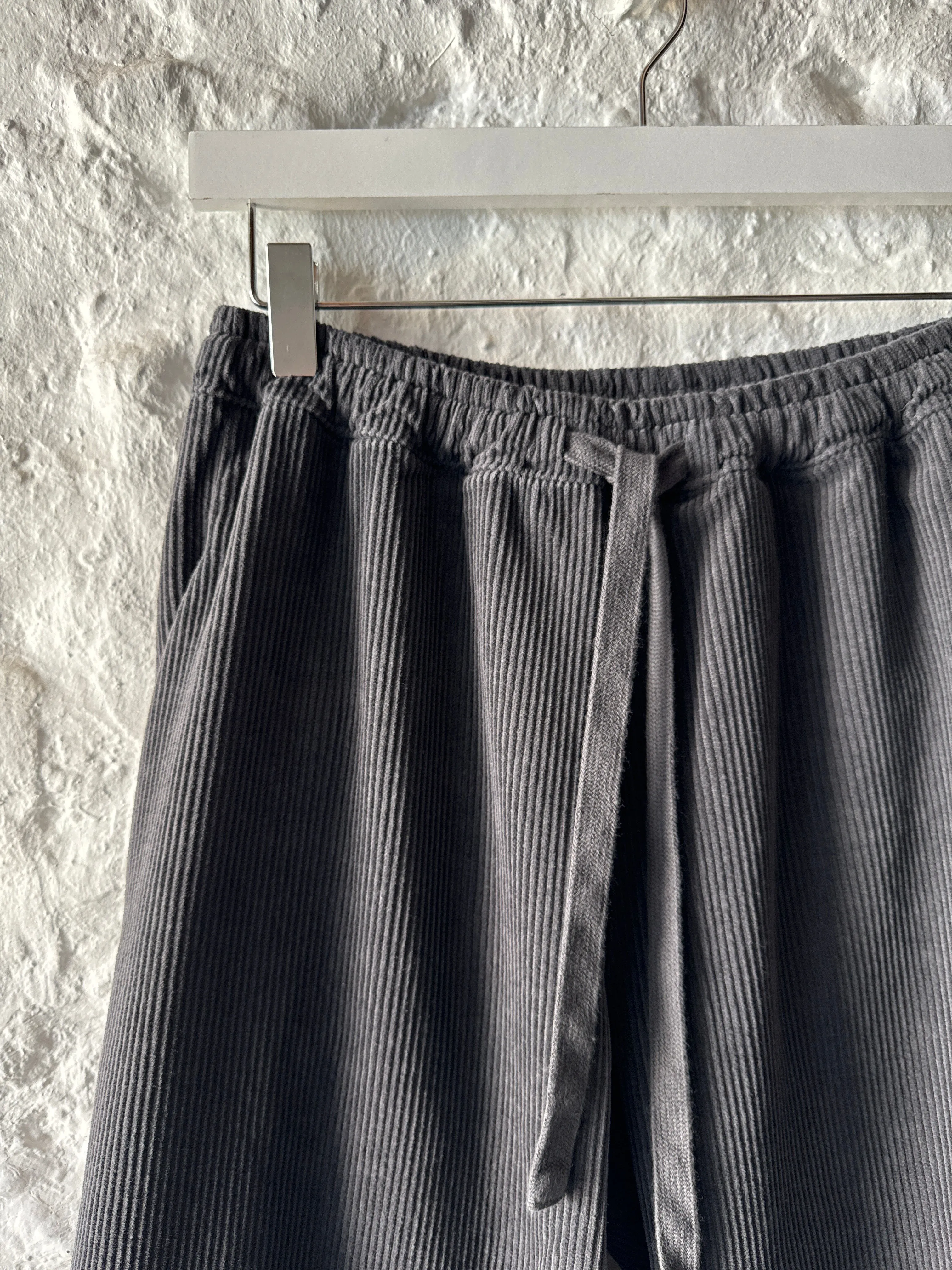 Crossley Grey Cord Drawstring Pants