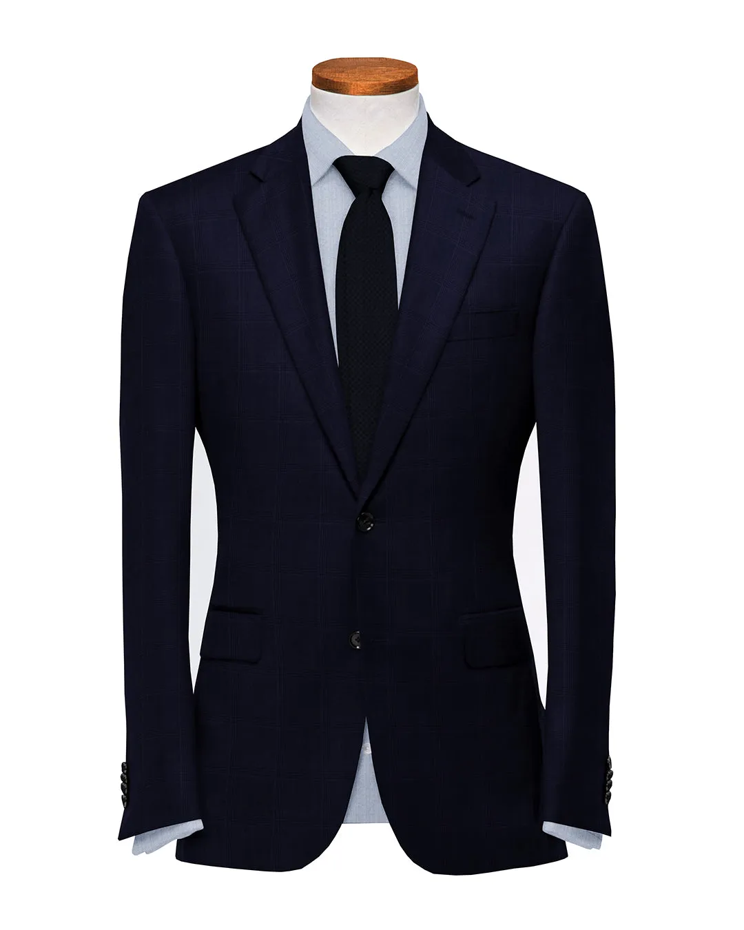 Drago: Super 160s Navy Prince of Wales Checks Suit