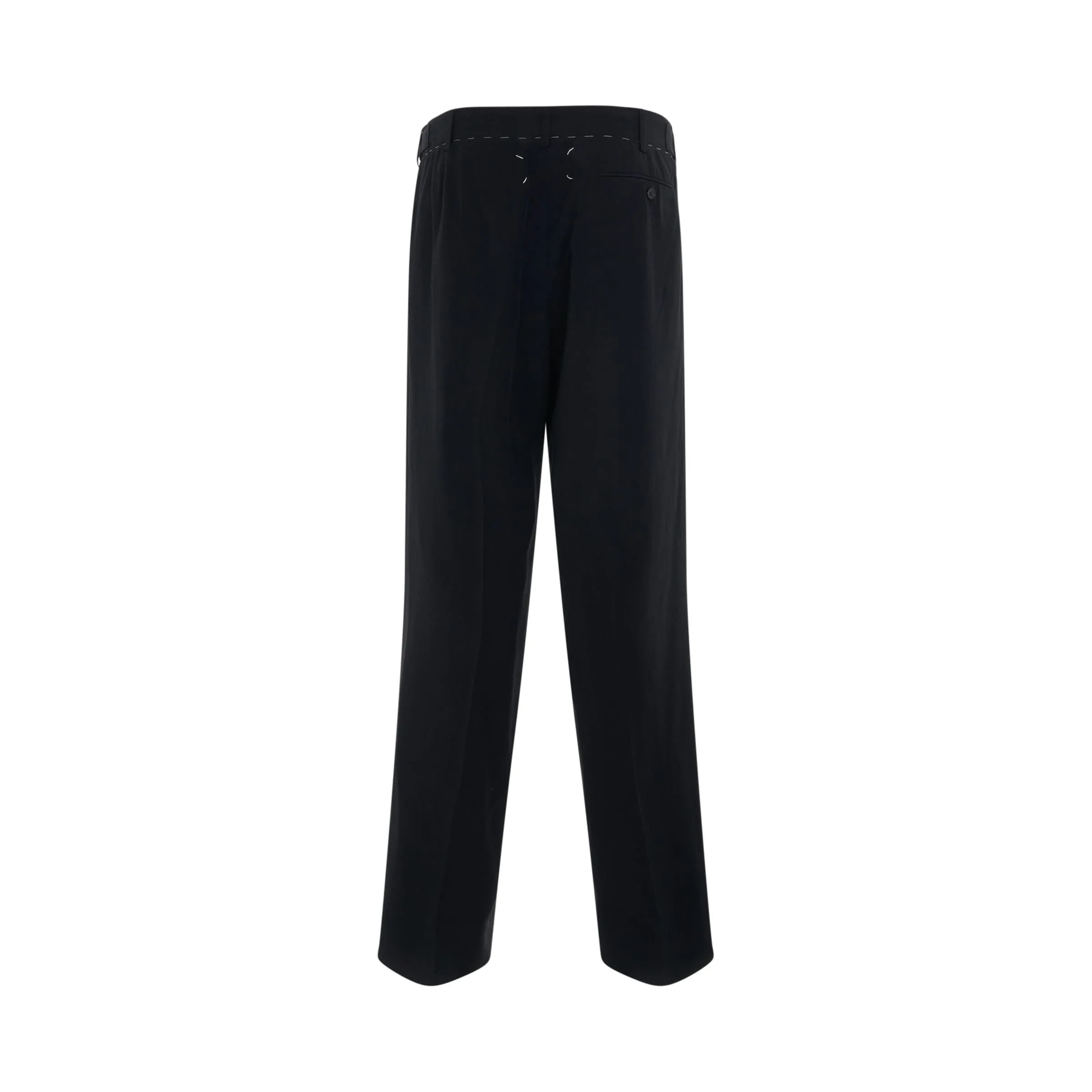 Drawstring Cotton Pants in Black