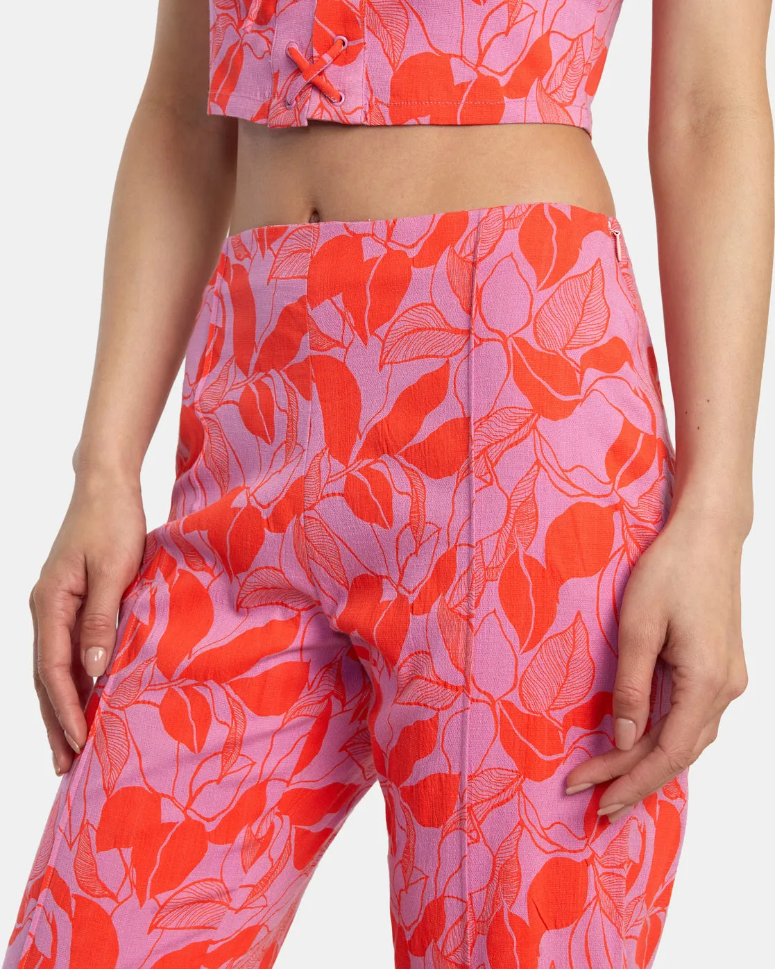 Drip High-Waisted Pants - Cyclamen