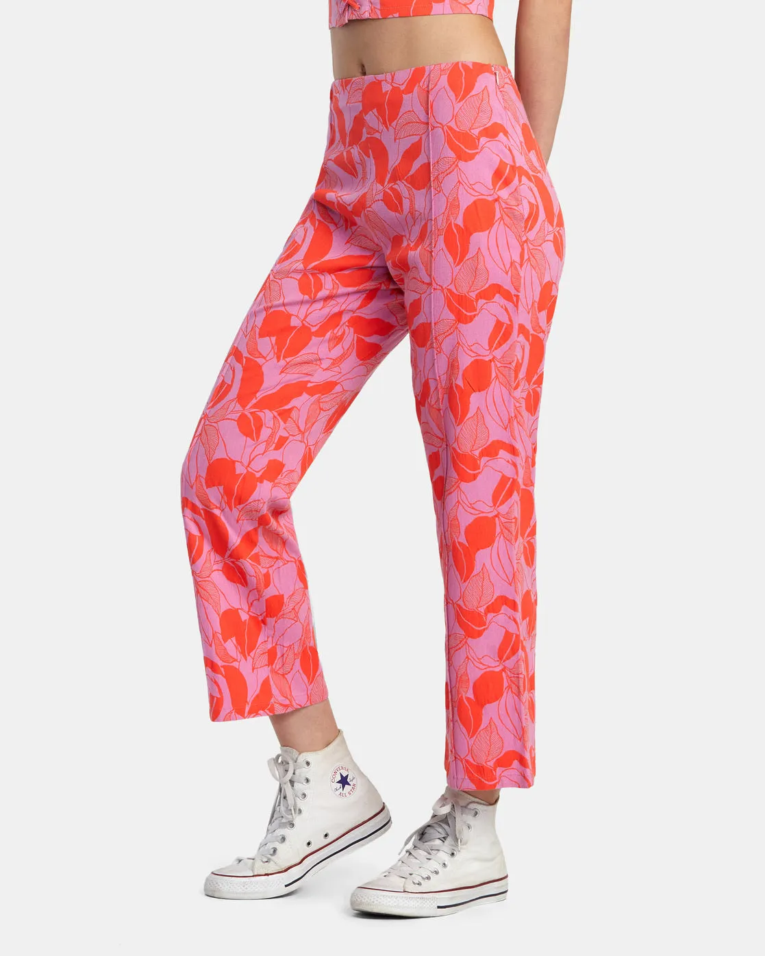 Drip High-Waisted Pants - Cyclamen