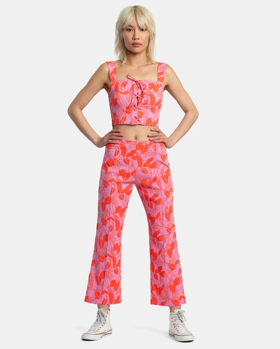 Drip High-Waisted Pants - Cyclamen