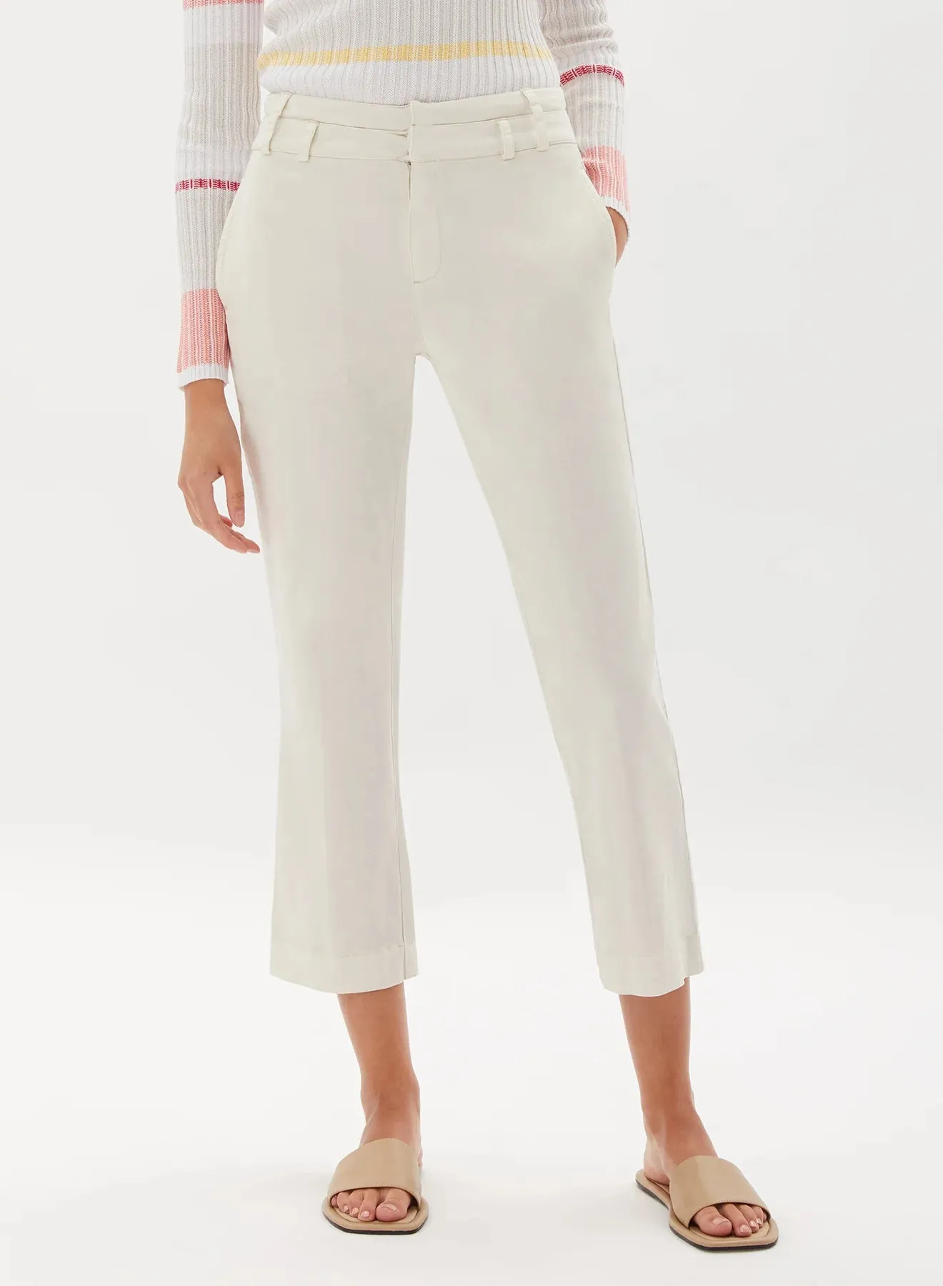 Ecru Double Waist Pant Natural