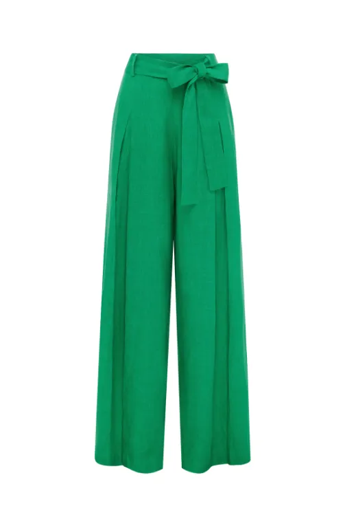 Emerald Aisle Linen Pants