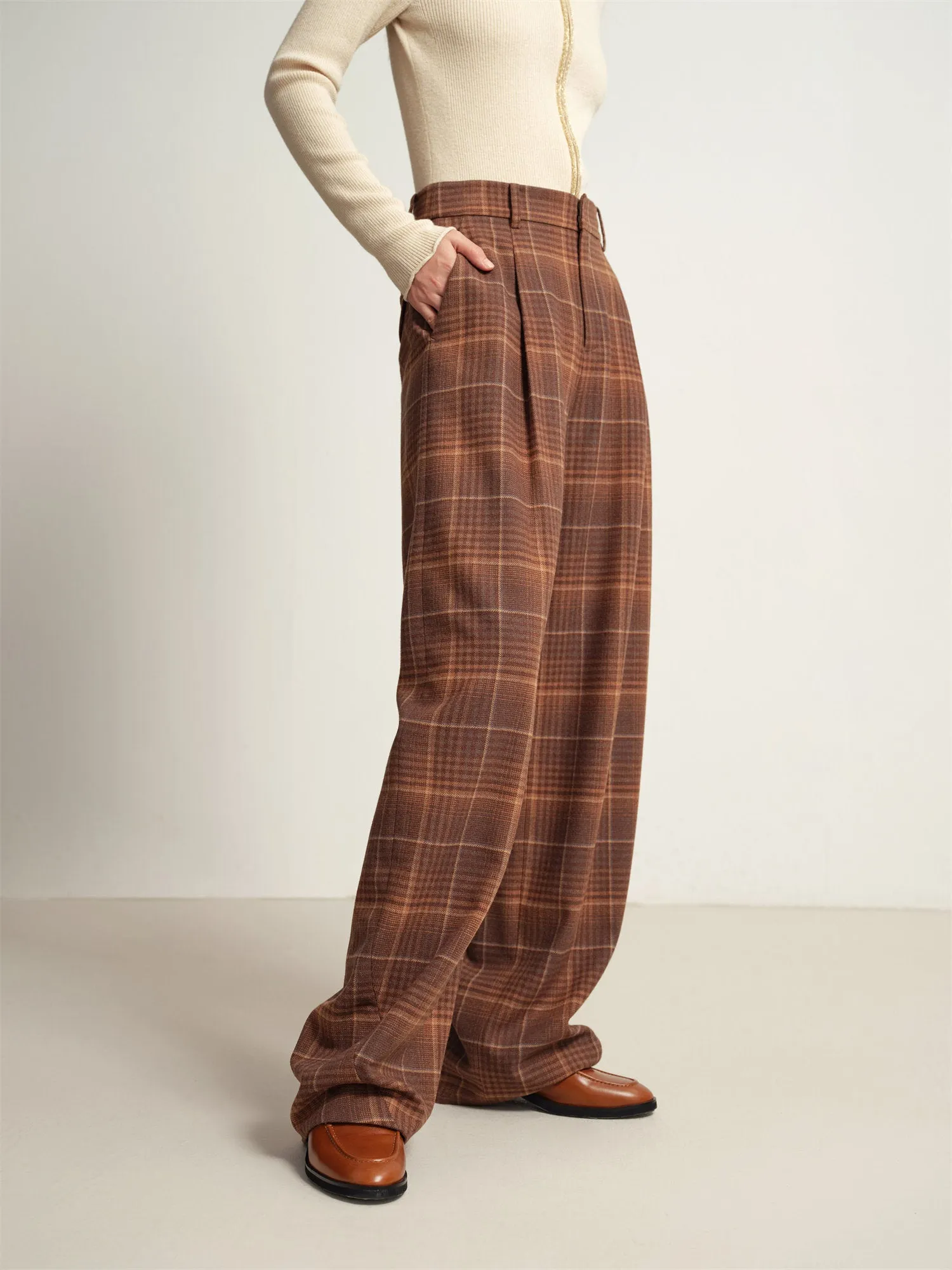 EP YAYING Yak Wool Suit Pants