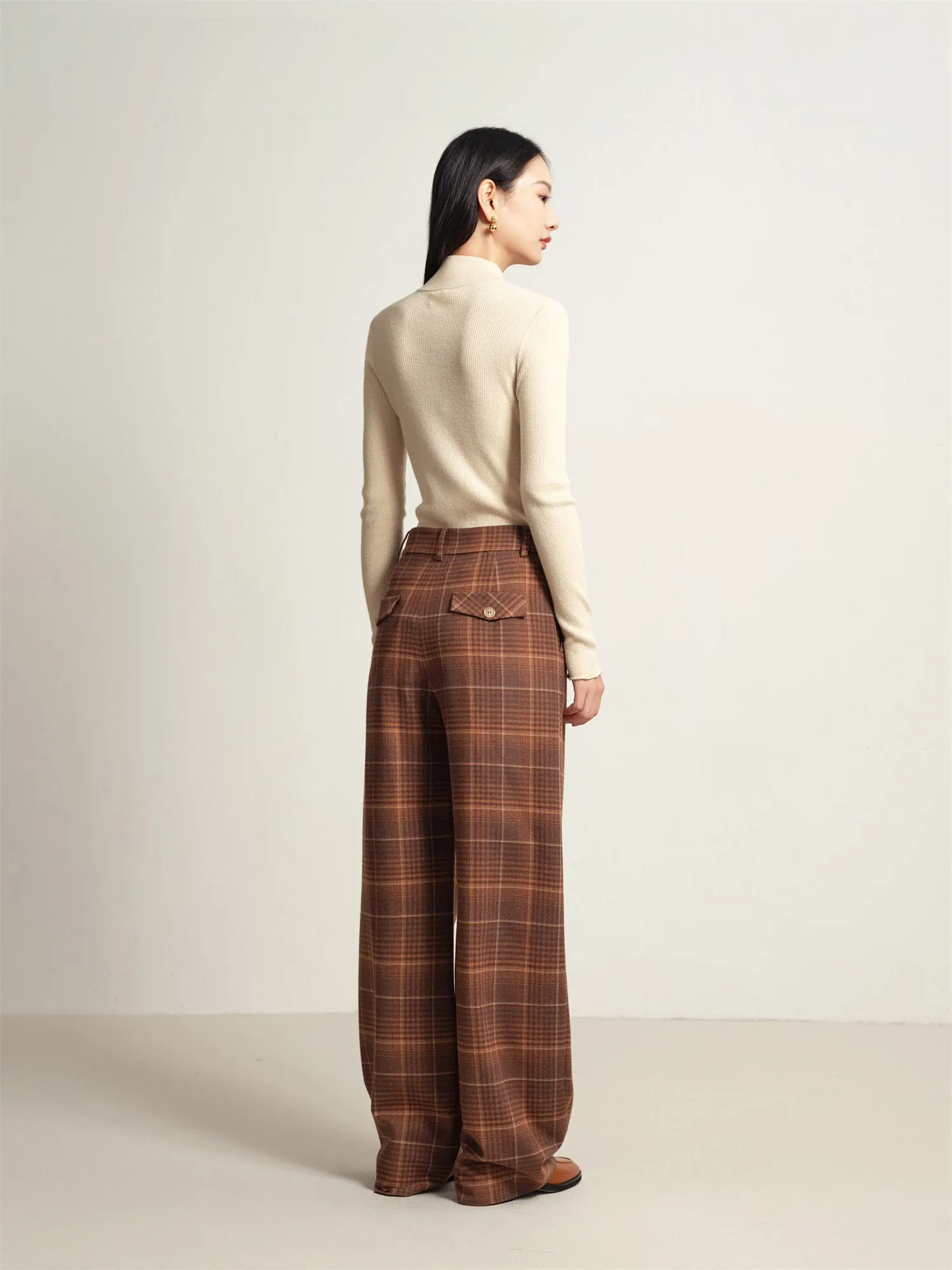 EP YAYING Yak Wool Suit Pants