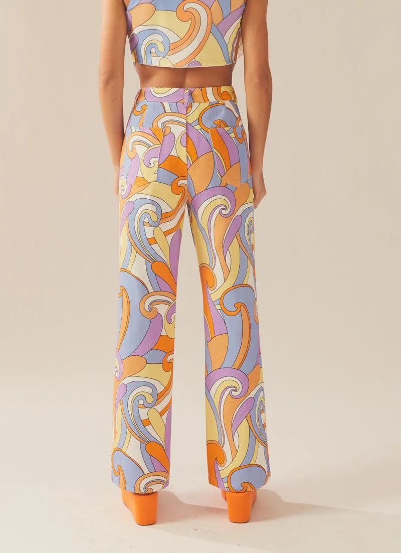 Evie Pants - Retro Swirl