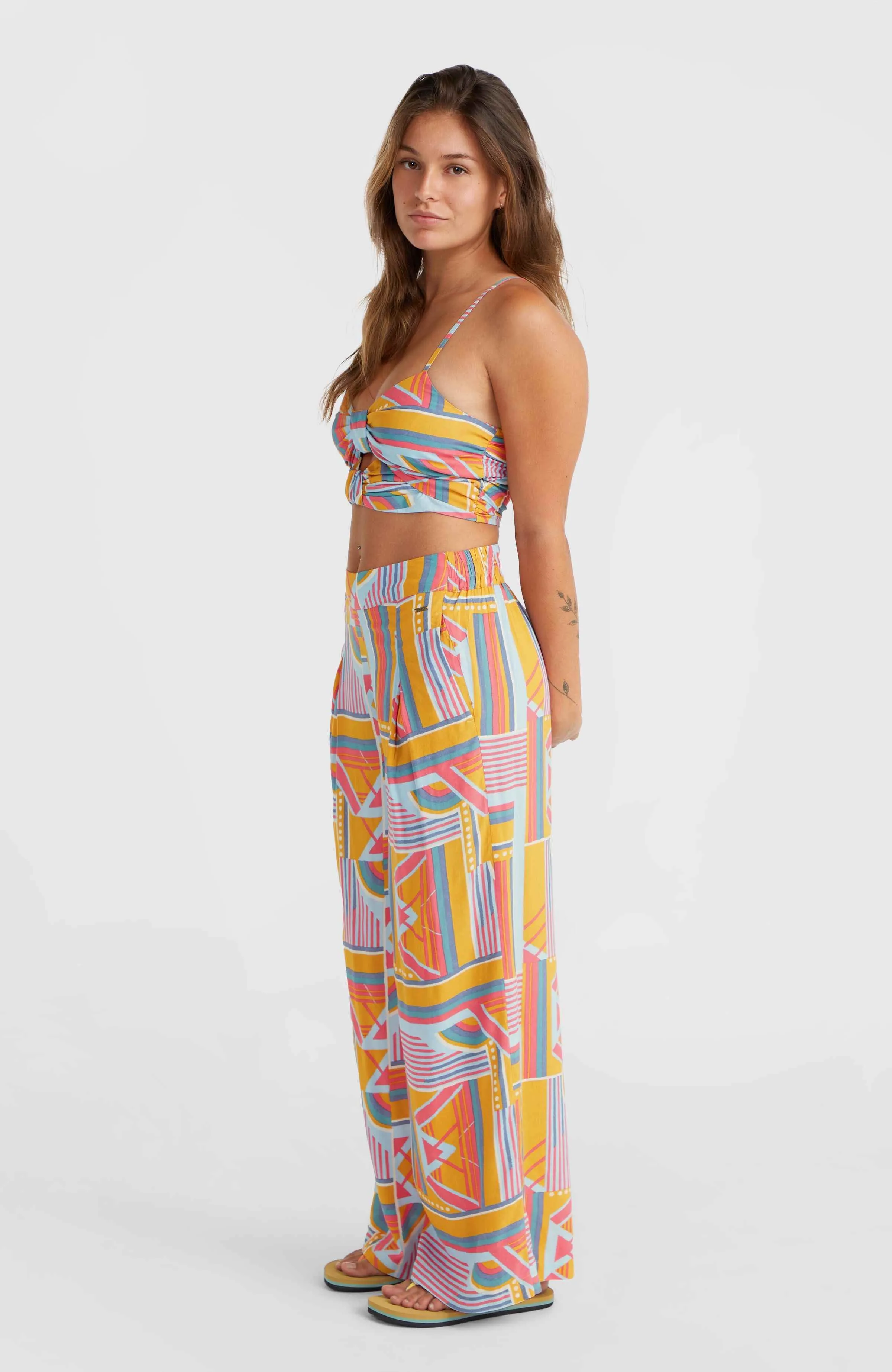 Farrah Women Of The Wave Woven Pants | Yellow Art Geo