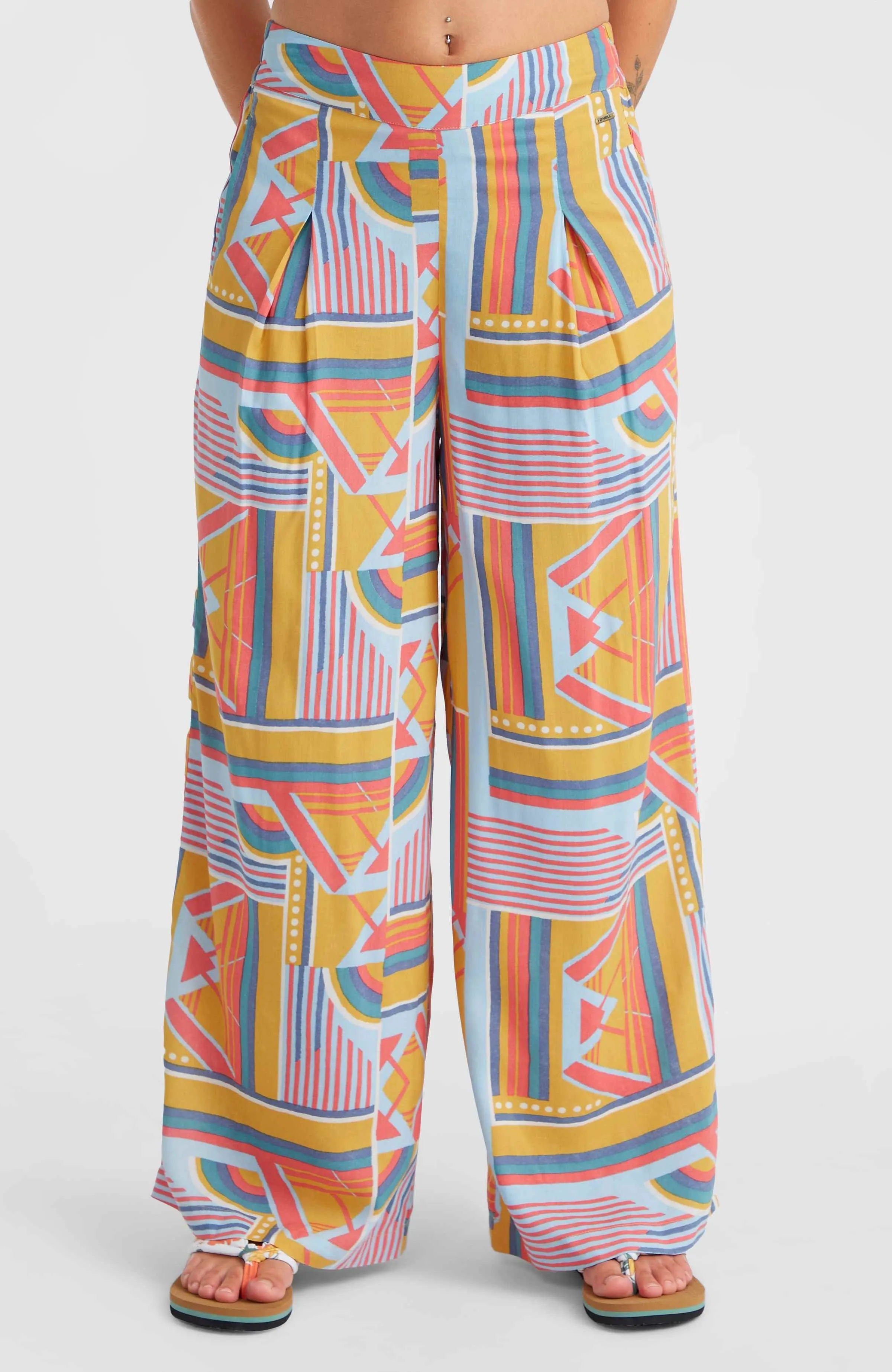 Farrah Women Of The Wave Woven Pants | Yellow Art Geo