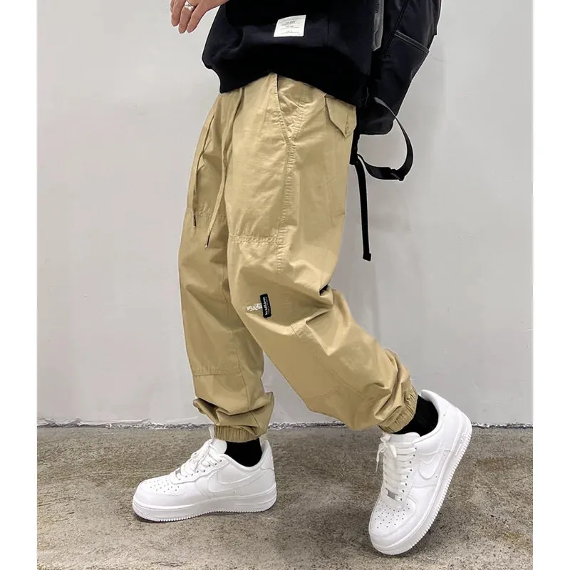 Japanese Streetwear Loose Cargo Pants Men Clothing Sport Jogging Pants