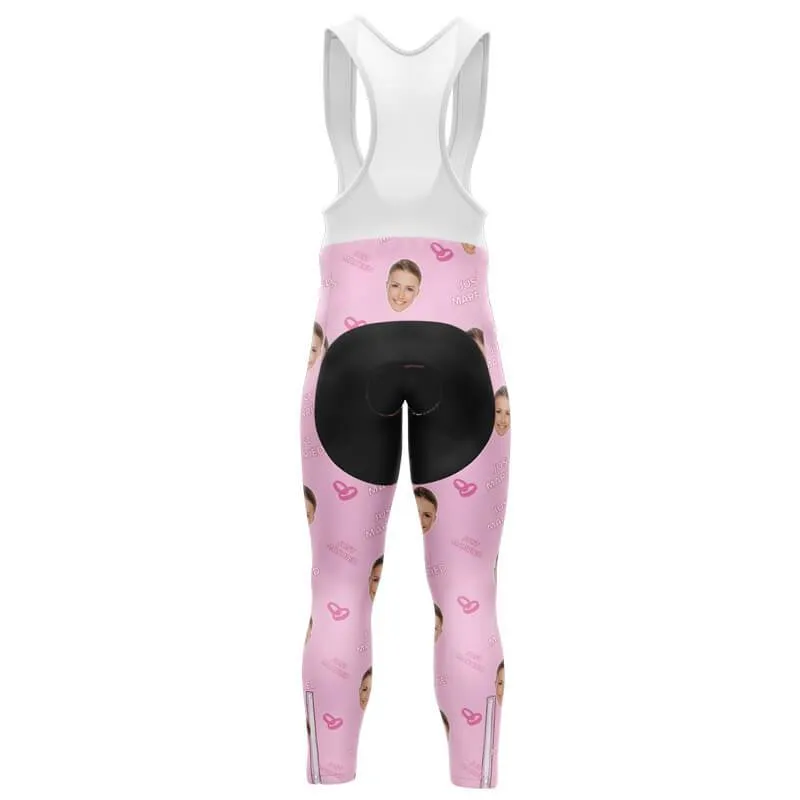 Just Married Custom Face Bib Pants (Pink)