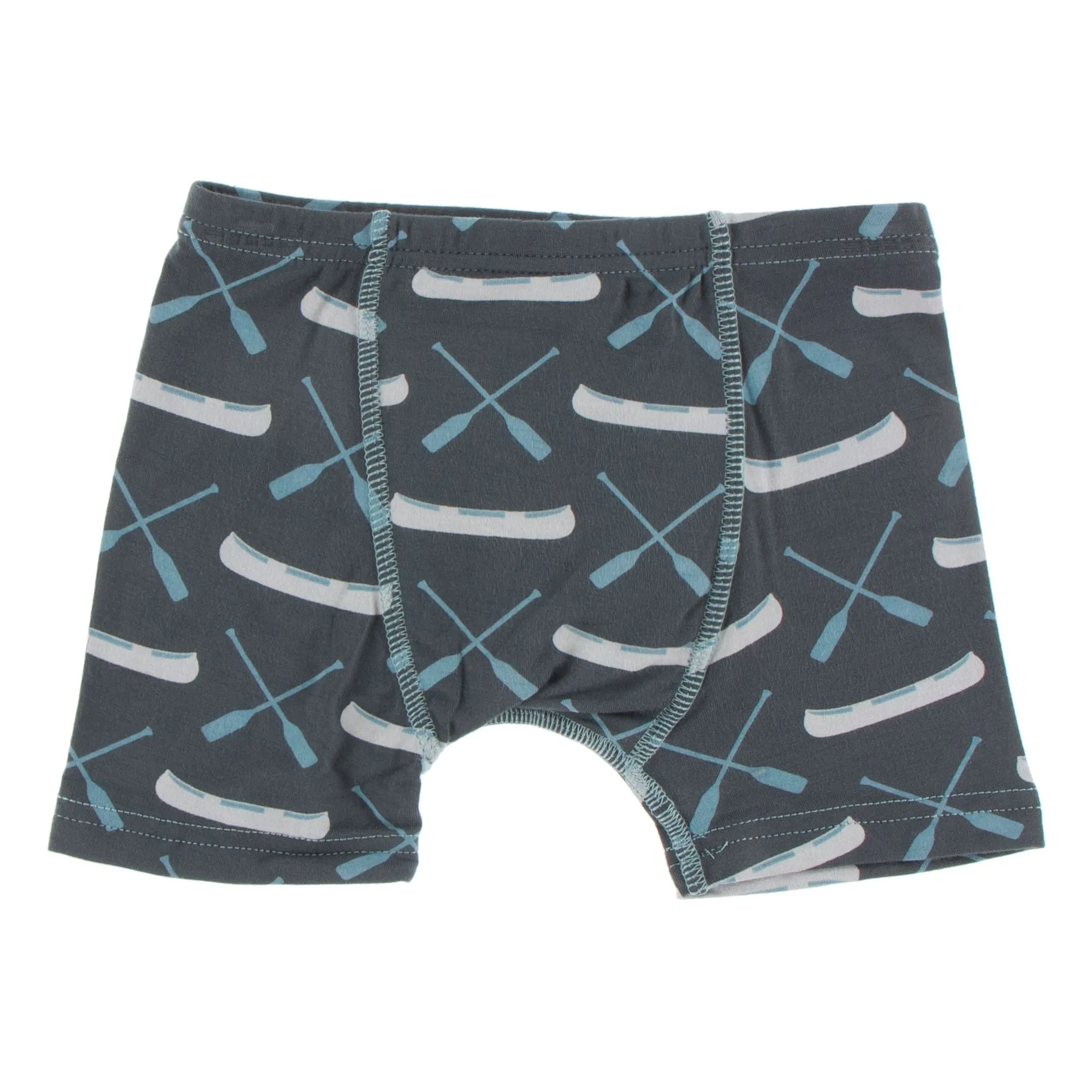 KicKee Pants Fishing Stripe & Stone Paddles and Canoes Boys Boxer Briefs Set