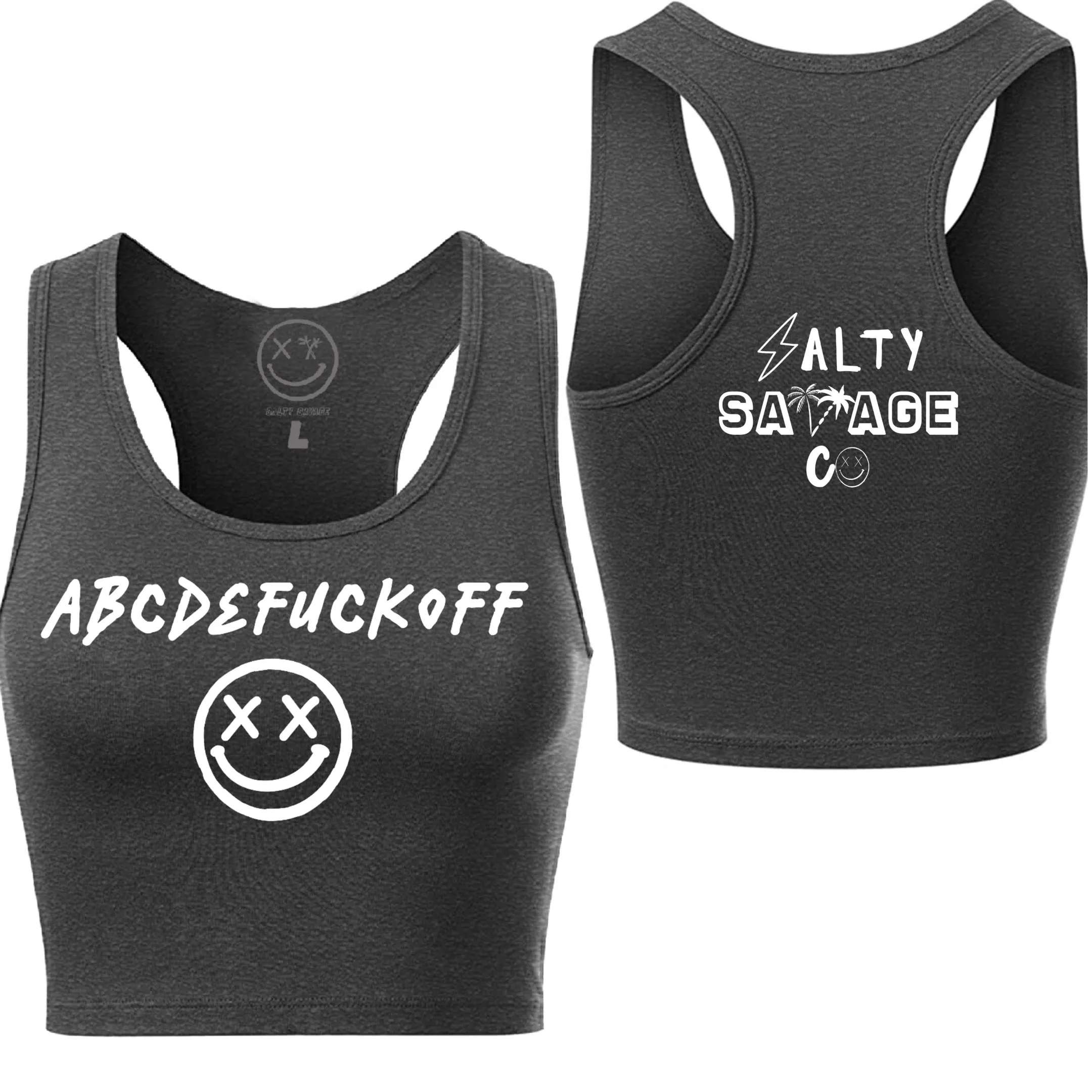 Ladies "ABC" Racerback Crop Tank