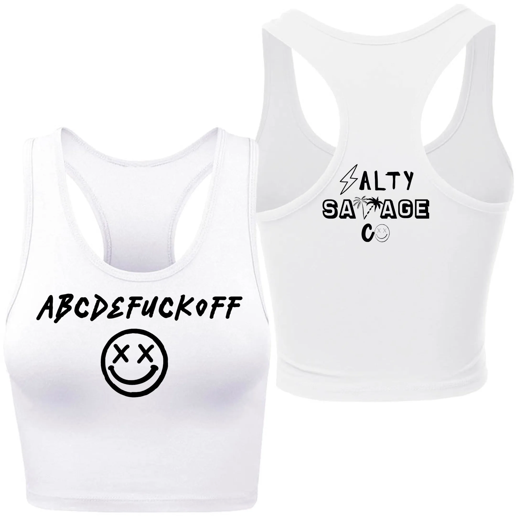 Ladies "ABC" Racerback Crop Tank