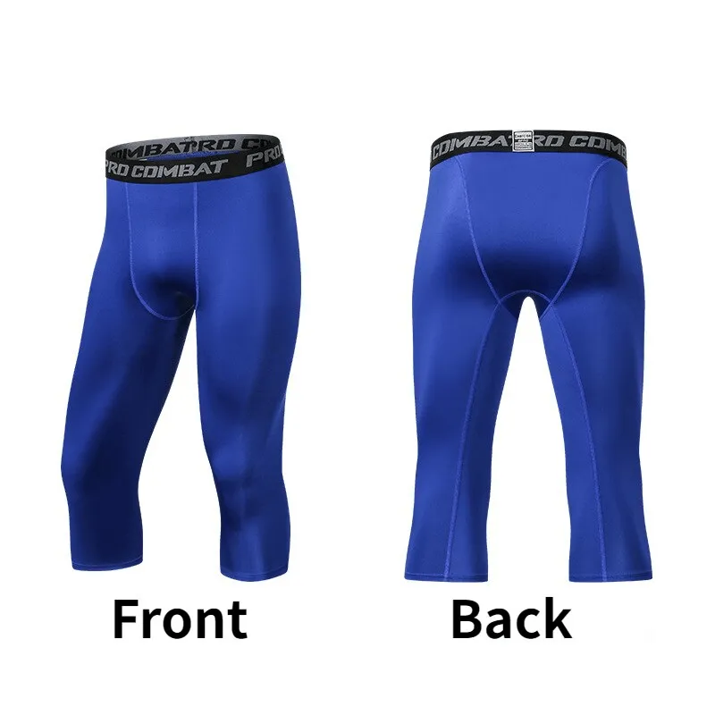 Men's Breathable Compression Capri Pants for Gym - SF0890