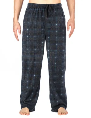 Men's Microfleece Lounge/Sleep Pants - Plaid Blue