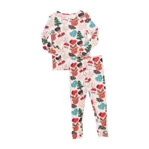 Pink Chicken Kids Bamboo PJ Set - Frosted Cookies