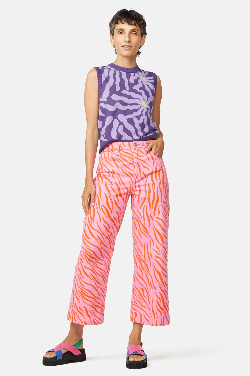 Pink Zebra Jean