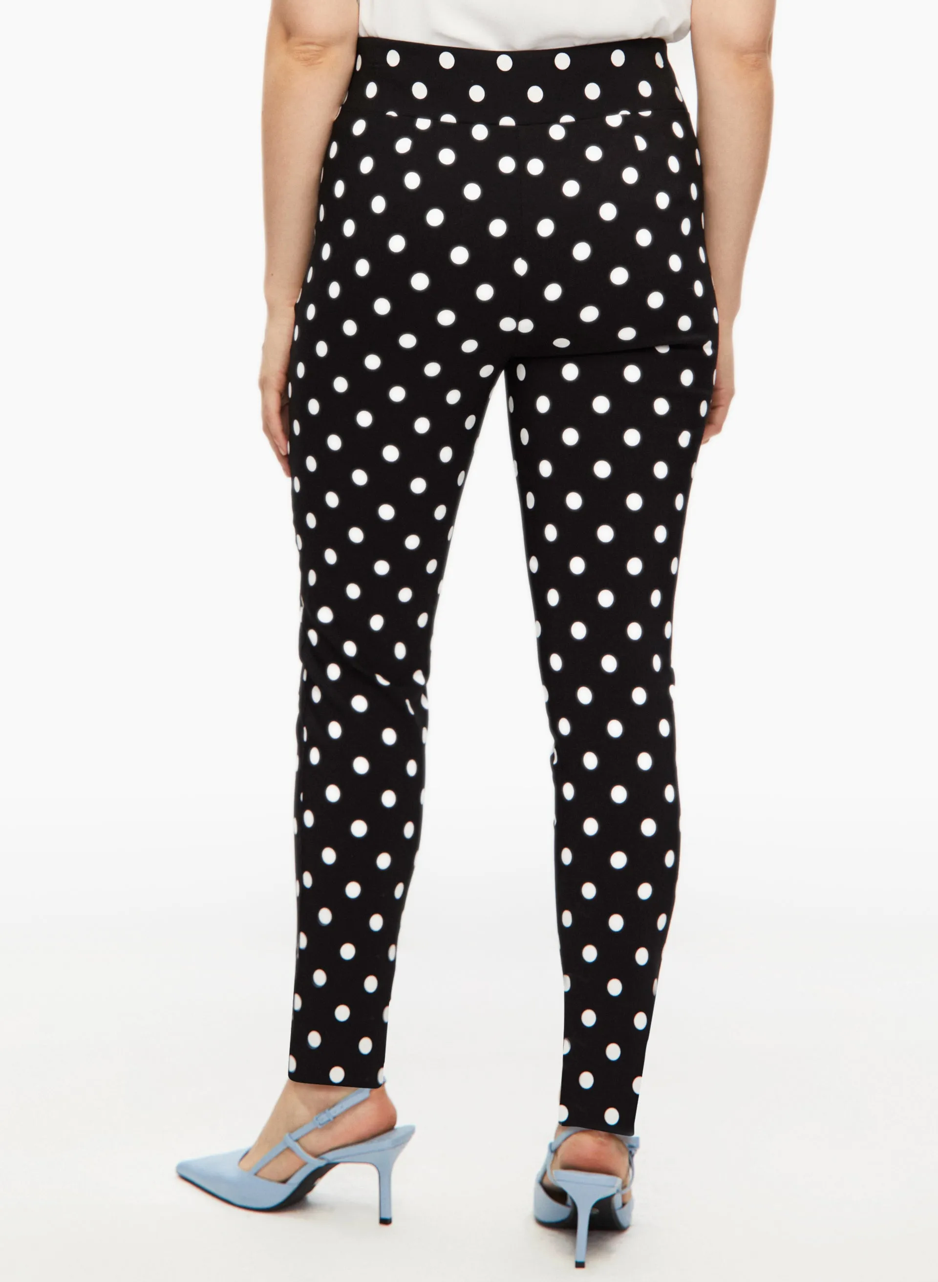 Polka Dot Print Pull-On Pants