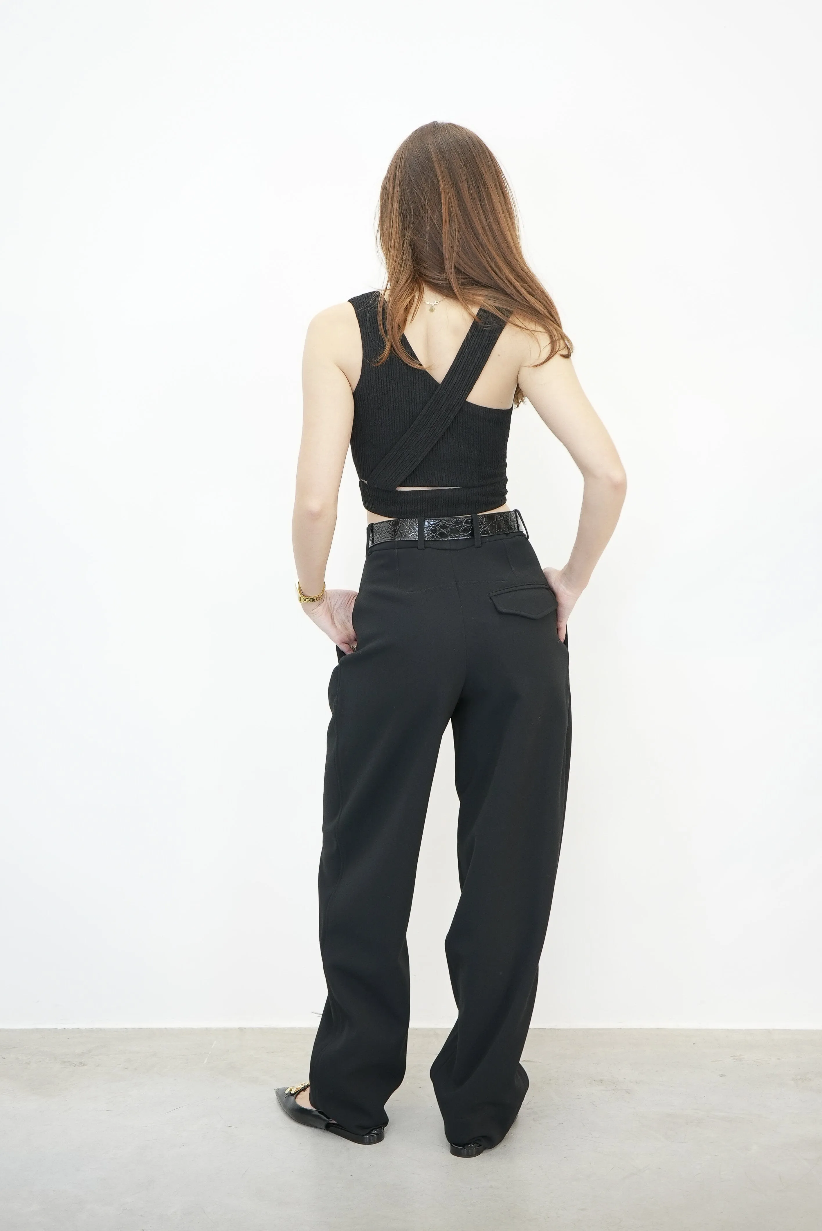 PSALM BOYISH HEAVY CREPE PANTS