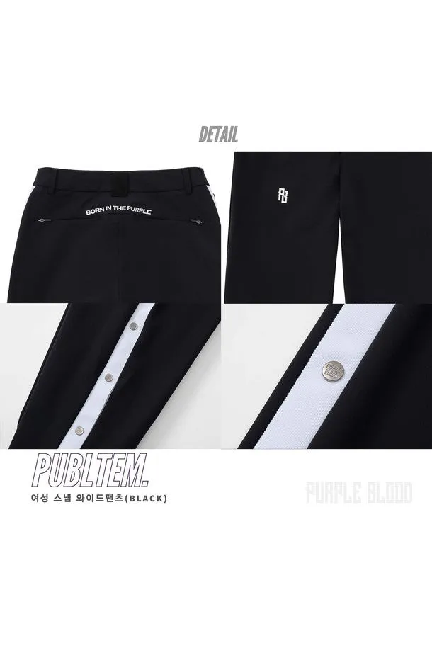 PURPLE BLOOD Snap LinedPoint WidePants (WOMEN)