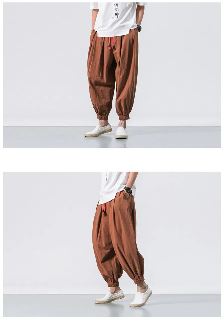 Red String Harem Pants