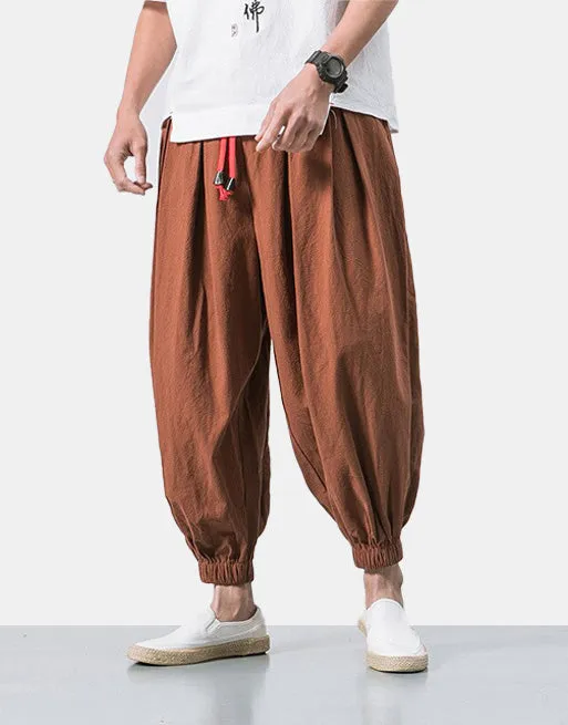 Red String Harem Pants