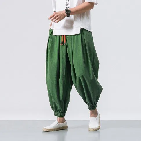 Red String Harem Pants