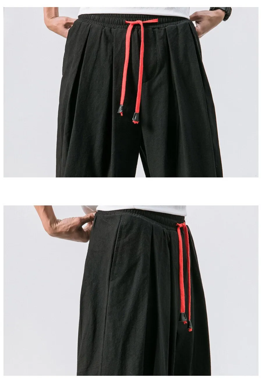 Red String Harem Pants