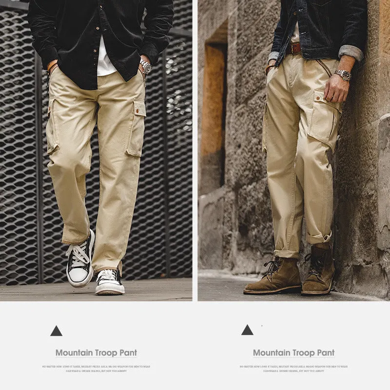 Retro Khaki Casual Pants