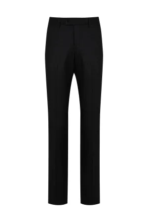 Slim Fit Black Side Pocket Low Waist Dress Pants