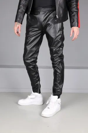 The New Black Leather Tracksuit Pants