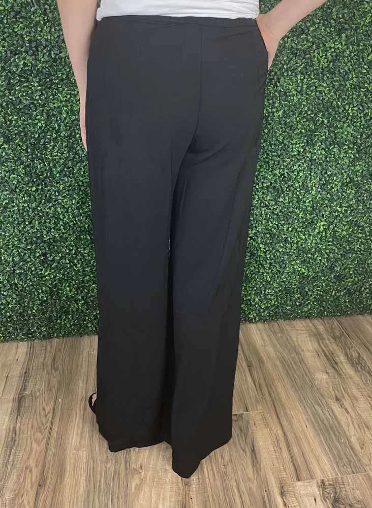 Wide Leg Dress Pants in Black by Umgee