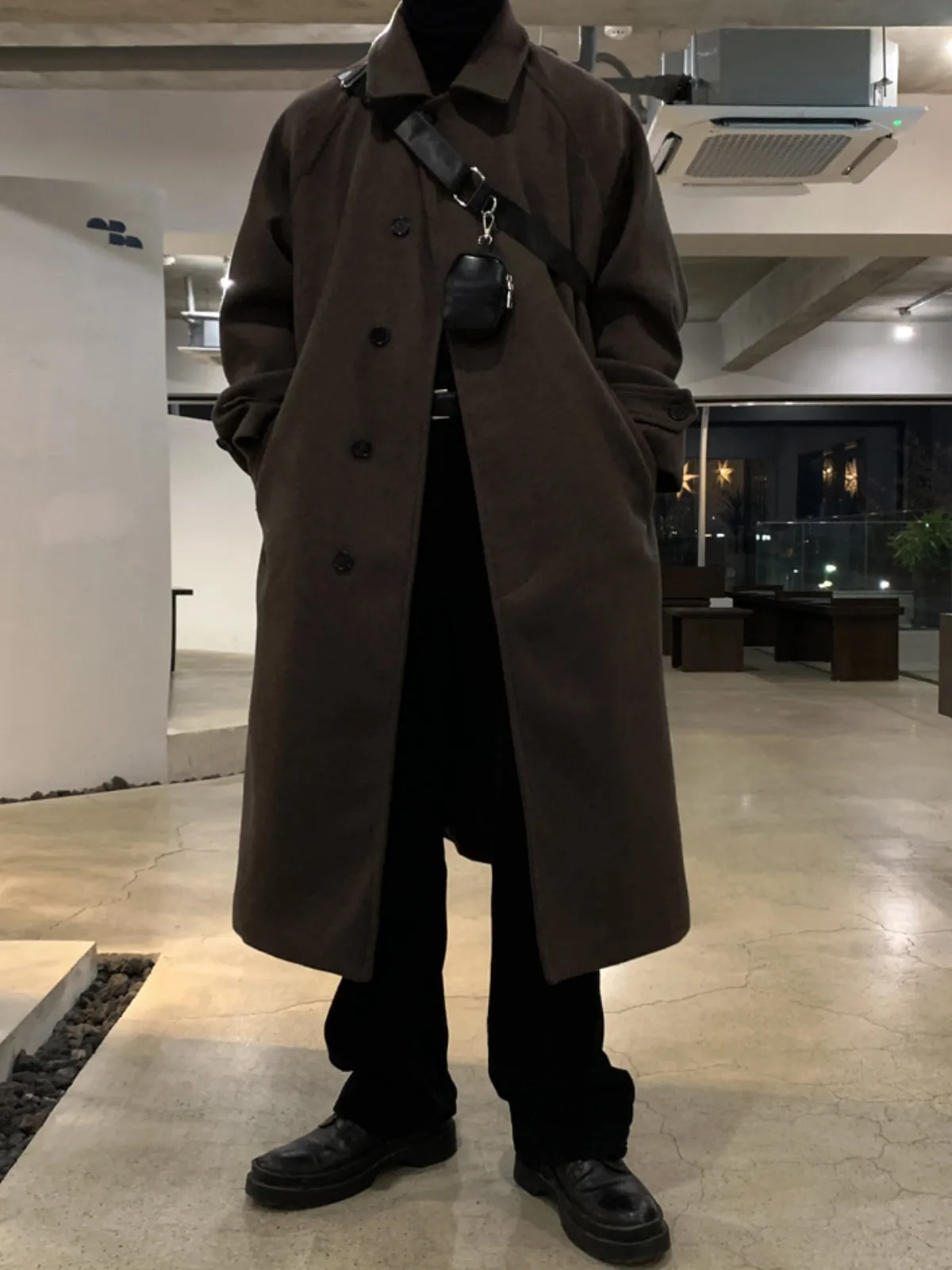 WLS Double Sided Brown Long Woolen Coat